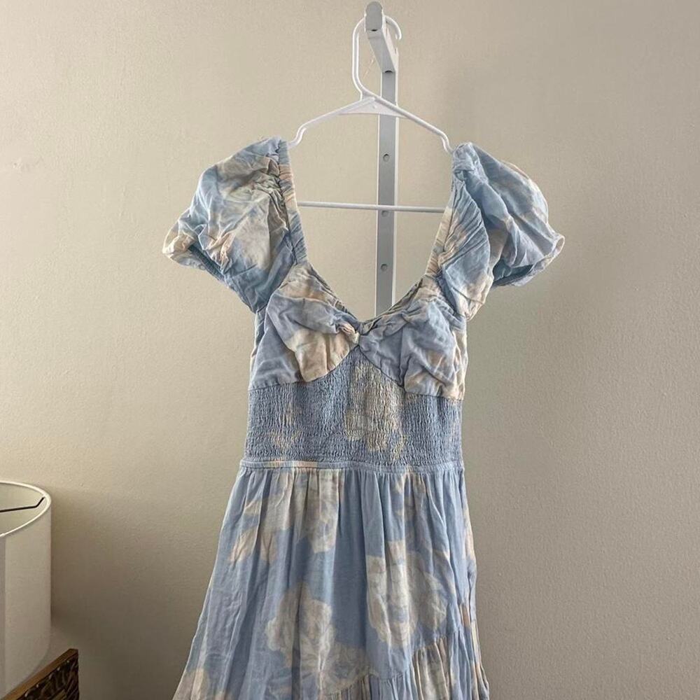 Blue and beige floral maxi - Picture 5 of 7